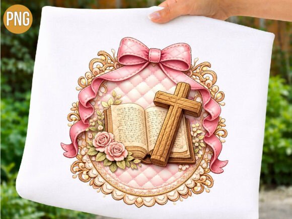 Christian Faith Bible Floral Cross PNG T-Shirt Designs