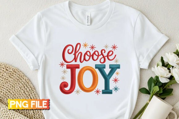 Christian Joy Faith Embroidery PNG for T-Shirt Designs