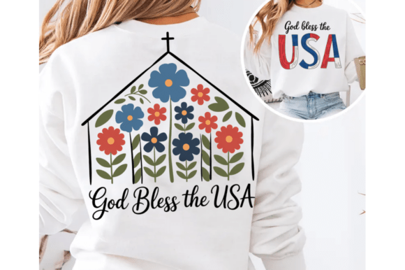 God Bless the USA PNG: Christian America T-Shirt Designs