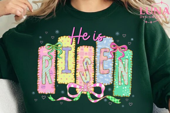 He is Risen PNG: Floral Christian Shirt Design