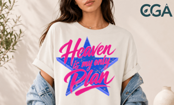 Heaven My Only Plan Christian Star PNG Freebies