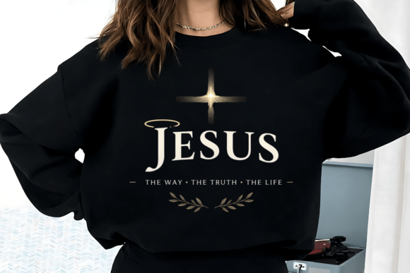 Jesus Christian Cross Faith Quote PNG for T-Shirt Designs