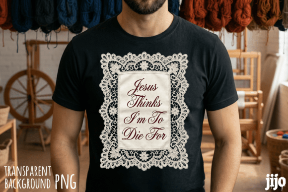 Jesus Christian Lace Religious PNG for T-Shirt Designs
