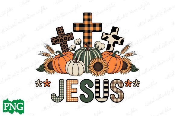 Jesus Fall PNG, Pumpkin Christian Faith T-Shirt Designs