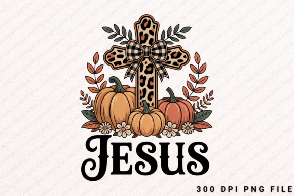 Jesus Sublimation PNG, Western Fall PNG — T-Shirt Designs