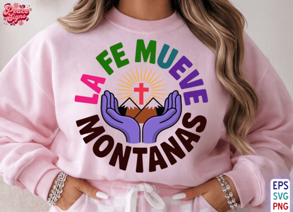 La Fe Mueve Montañas SVG: T-Shirt Designs & Branding Asset